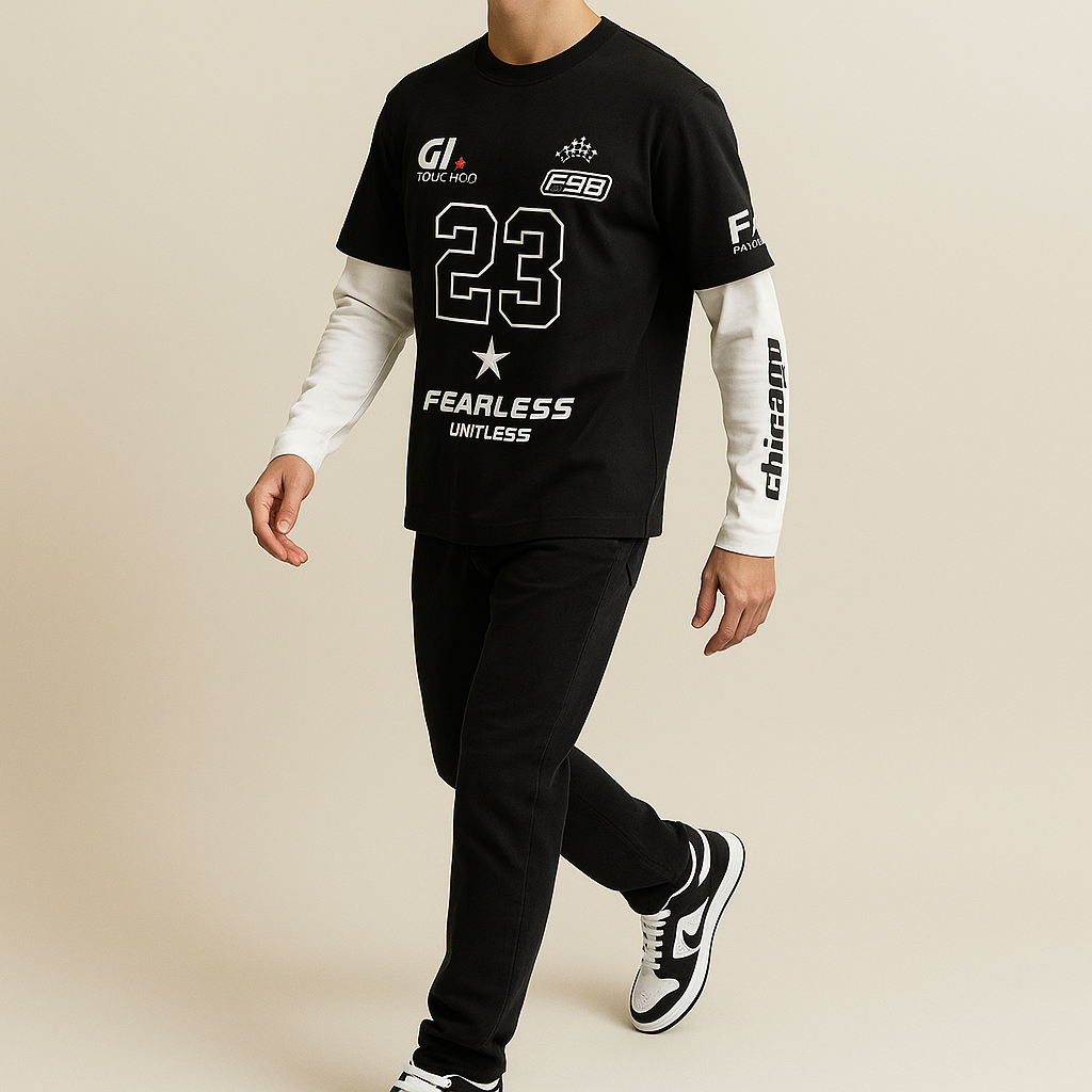 Fearless Limitless Layered-Look Long-Sleeve Tee