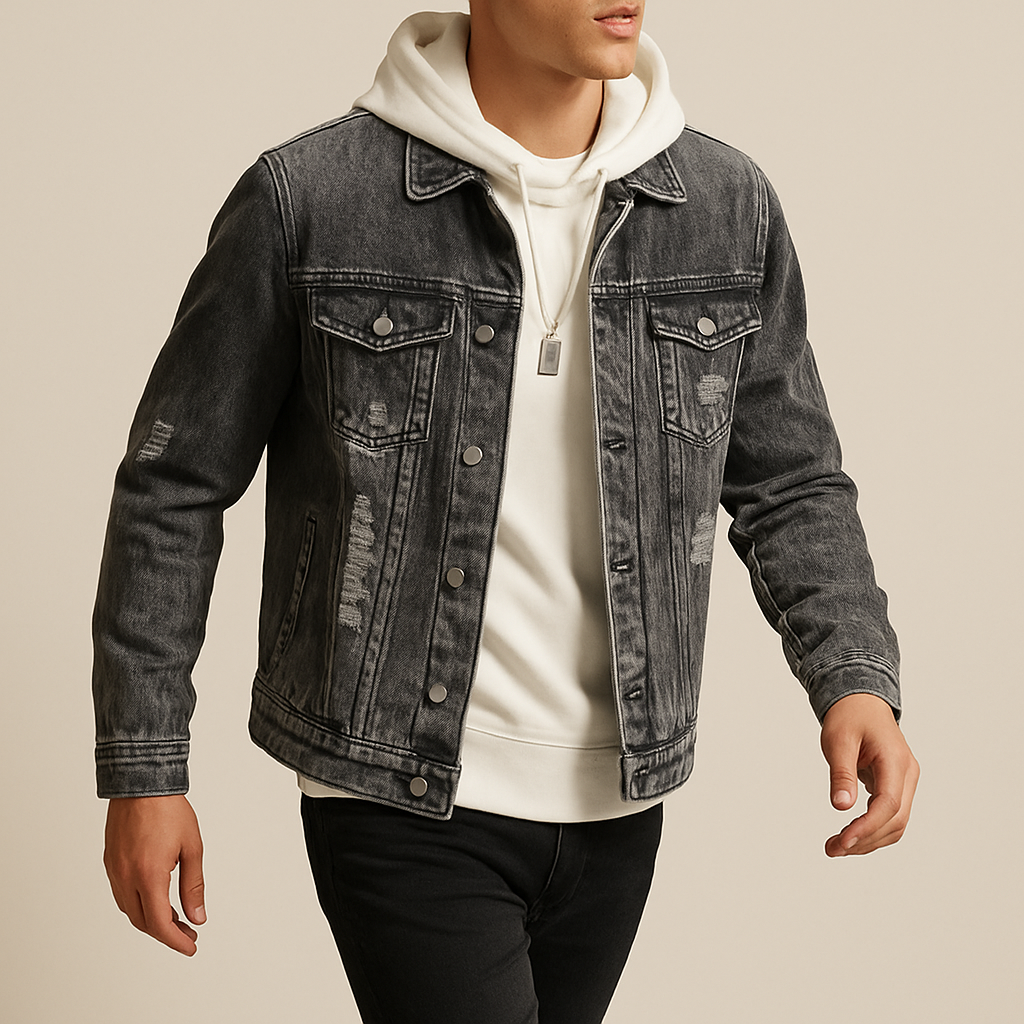 Urban Edge Distressed Denim Jacket