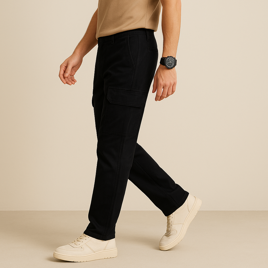 Men’s Premium Black Cargo Utility Pants
