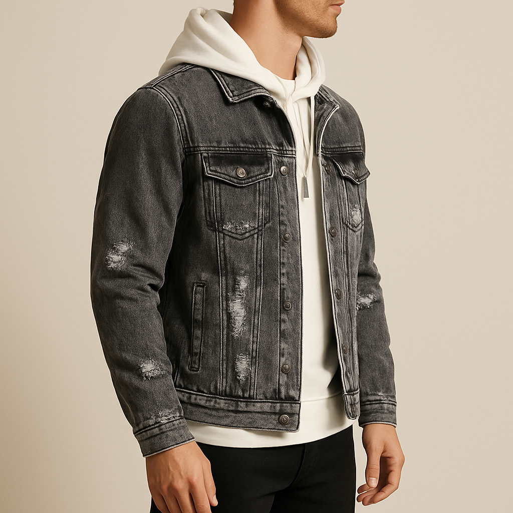 Urban Edge Distressed Denim Jacket