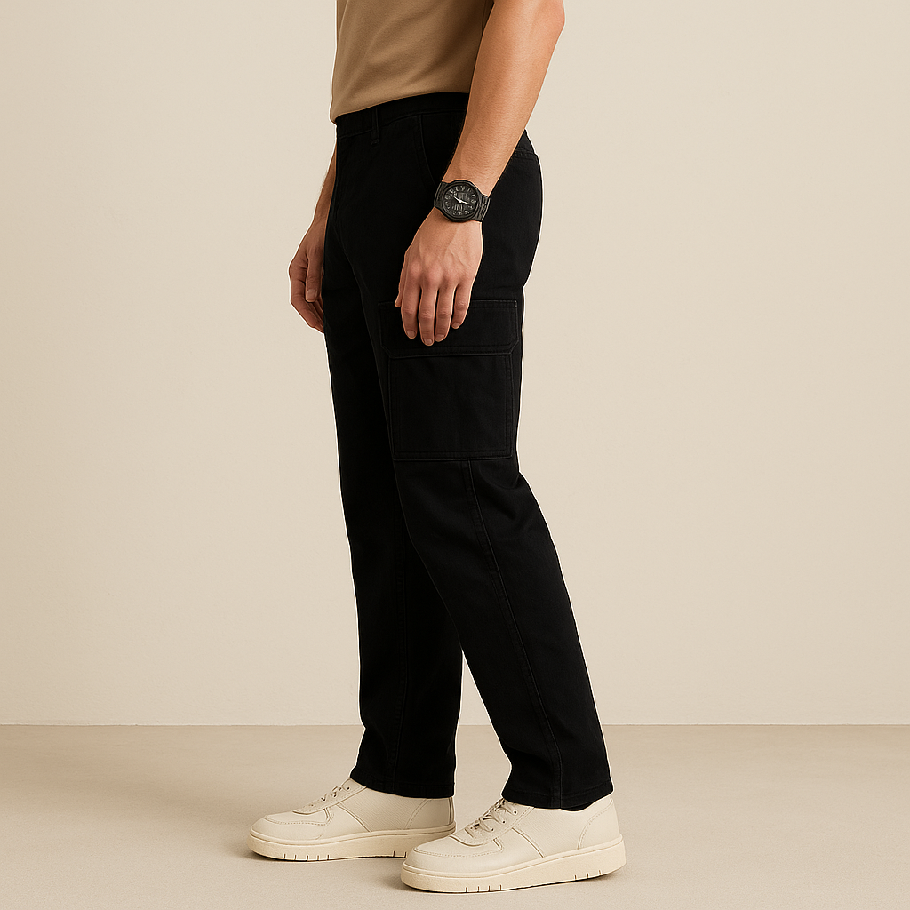 Men’s Premium Black Cargo Utility Pants