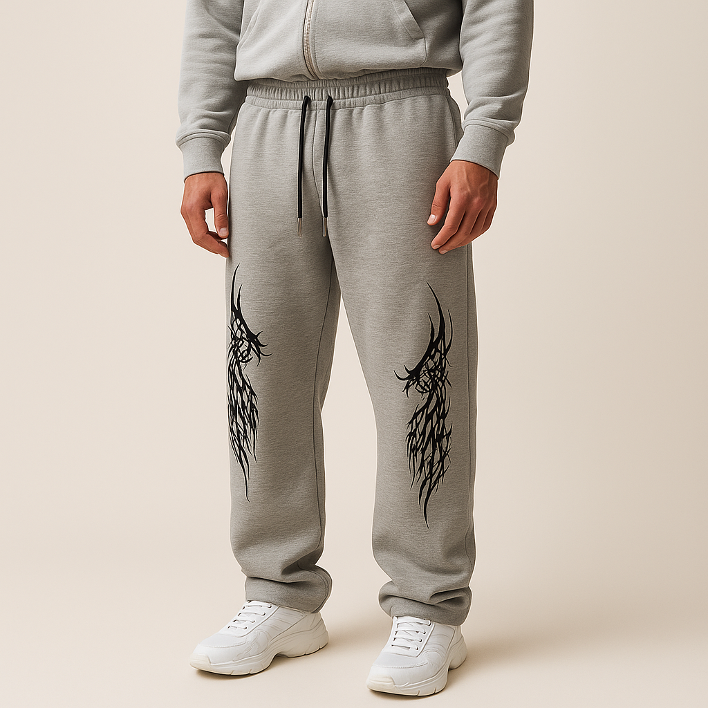 Luxury Streetwear Loose Fit Side-Print Sweatpants