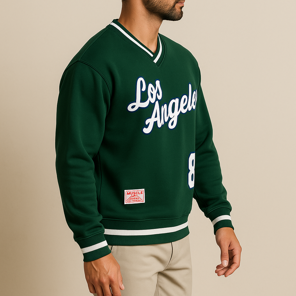 Elite Green Varsity ‘Los Angeles’ Sweatshirt