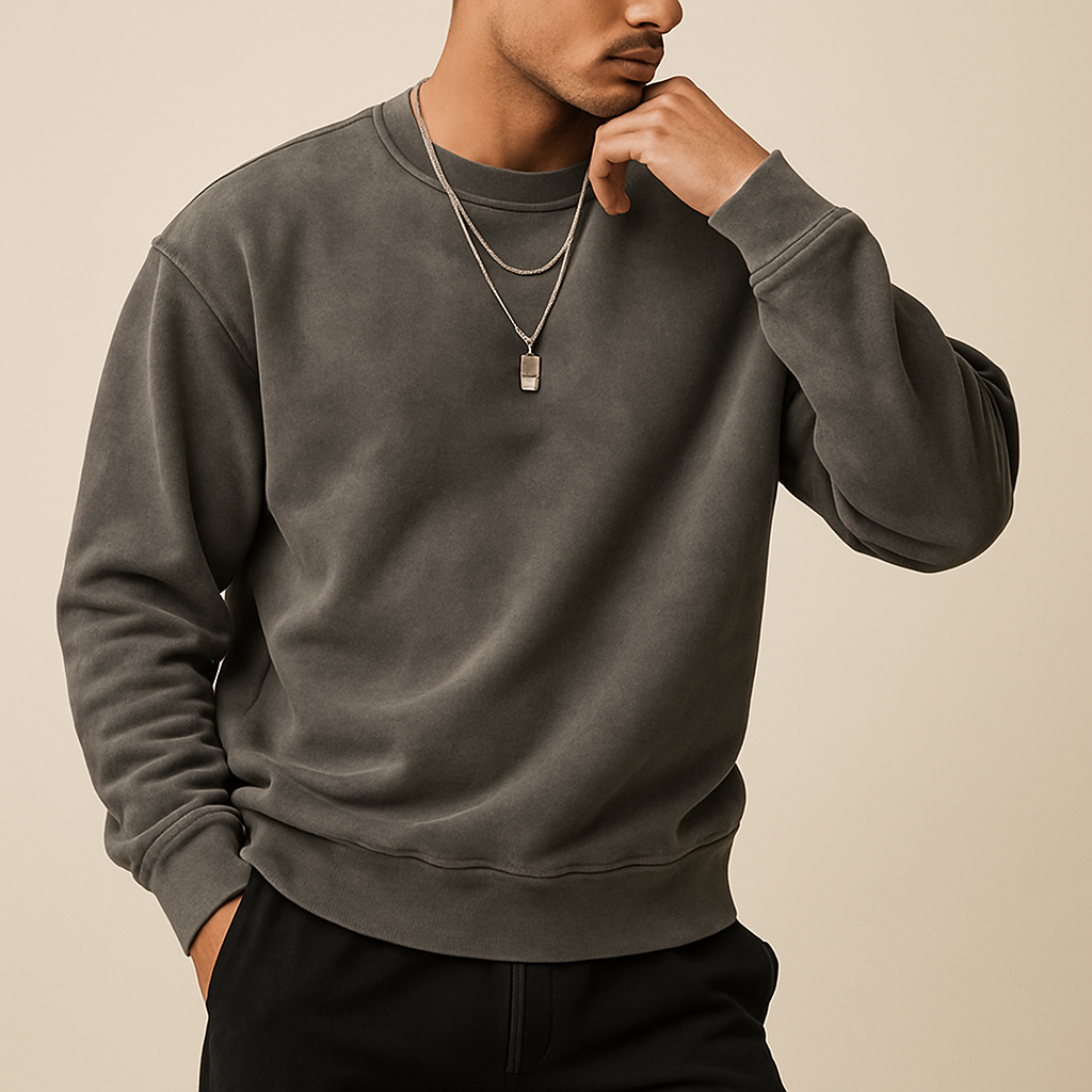 Premium Luxe Oversized Drop-Shoulder Sweatshirt