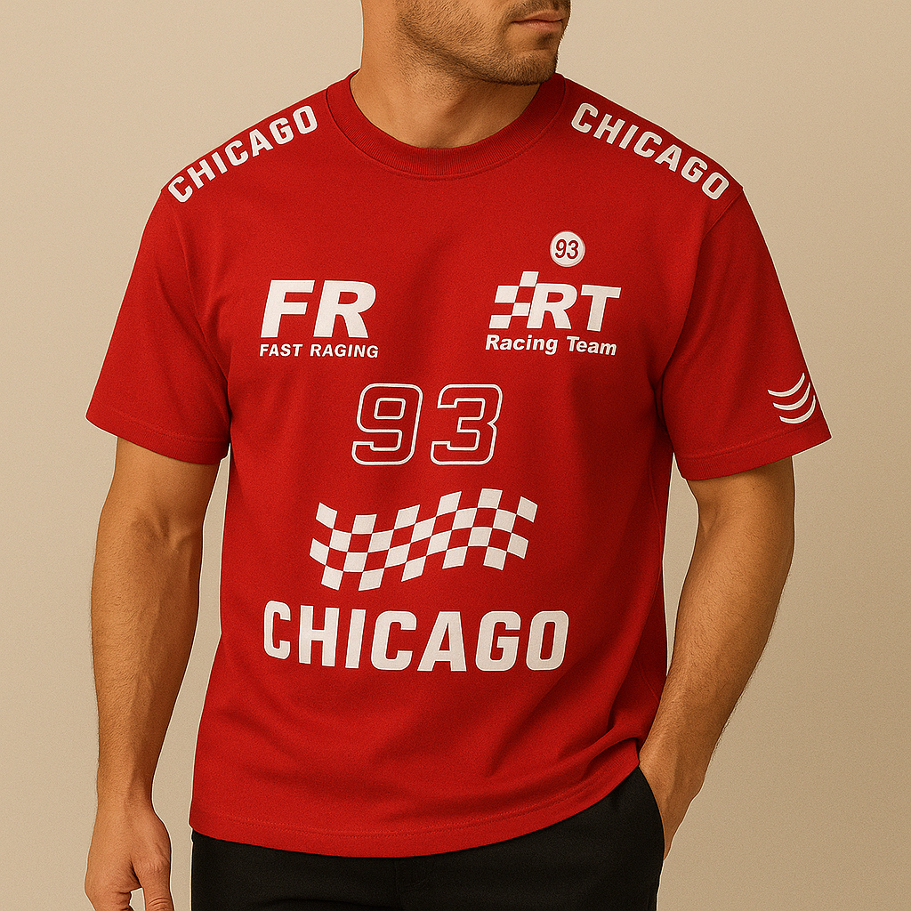 Motorsport Print Crew Tee – Men’s Street Racer