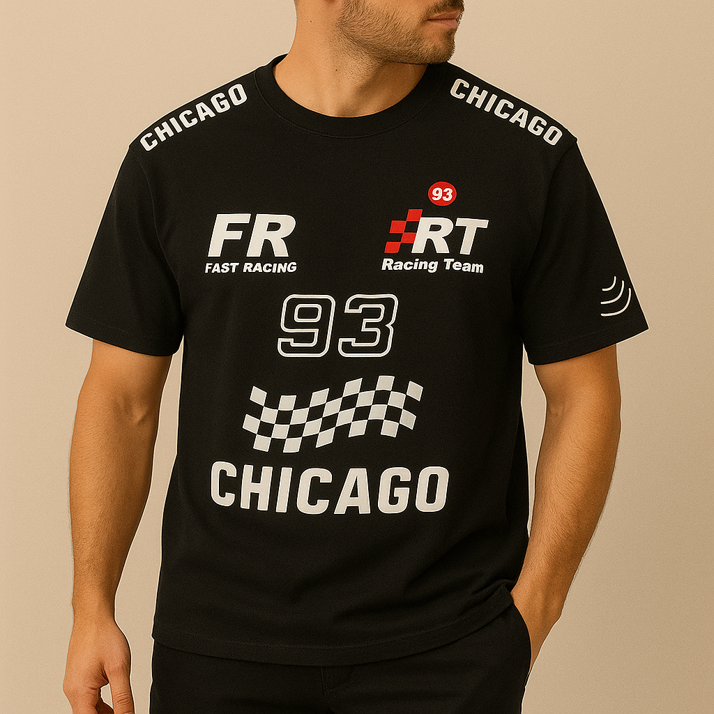 Motorsport Print Crew Tee – Men’s Street Racer