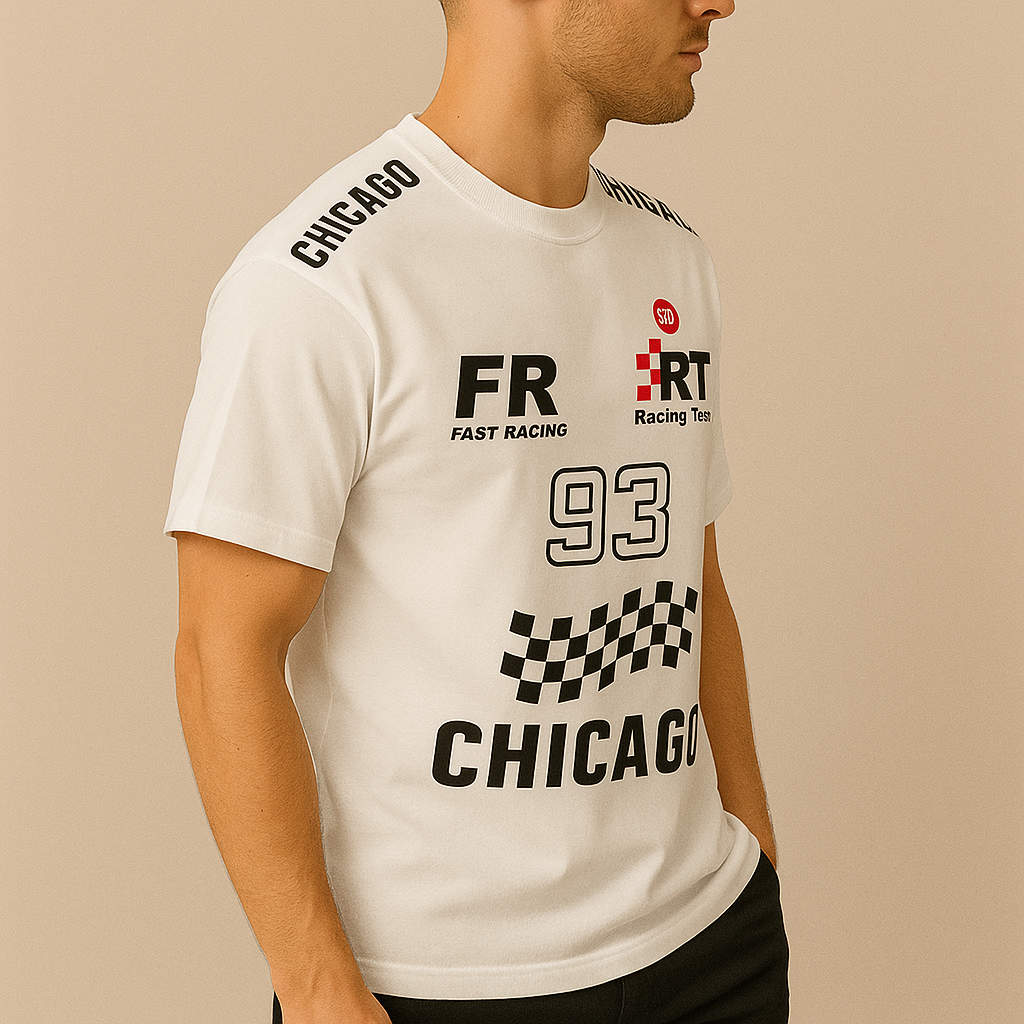 Motorsport Print Crew Tee – Men’s Street Racer