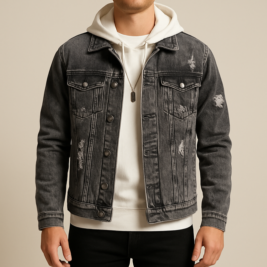 Urban Edge Distressed Denim Jacket