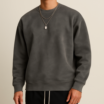 Premium Luxe Oversized Drop-Shoulder Sweatshirt
