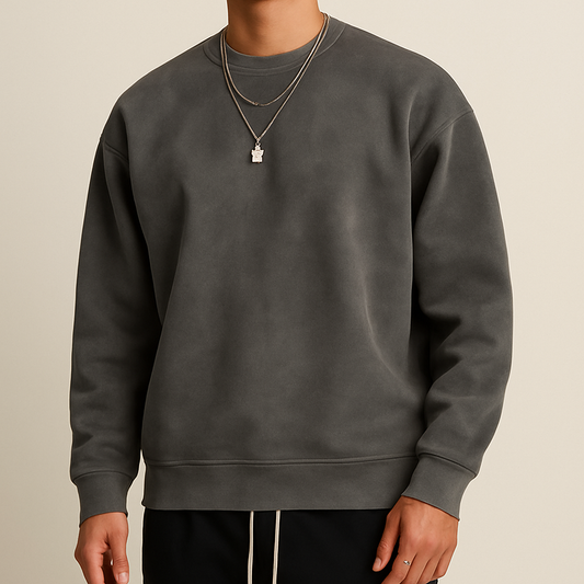 Premium Luxe Oversized Drop-Shoulder Sweatshirt