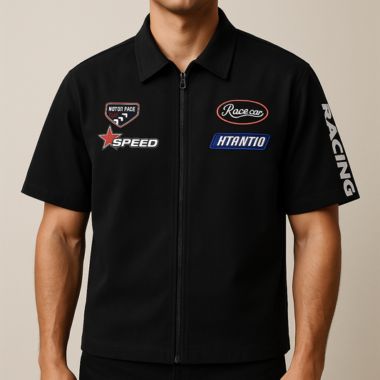 Men’s Heritage Race-Patch Zip Shirt