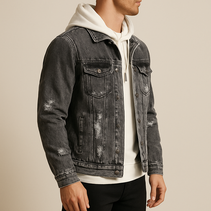 Urban Edge Distressed Denim Jacket
