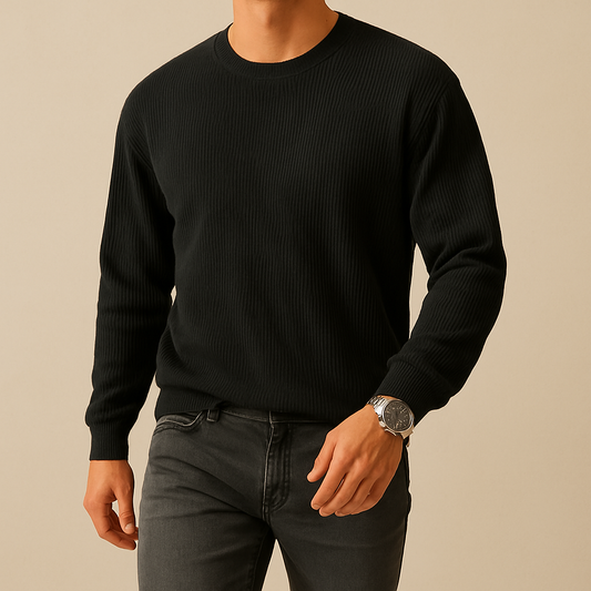 Men’s Premium Ribbed Crew-Neck Sweatshirt