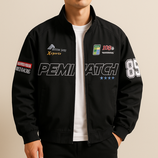 Black Motorsport Street Jacket