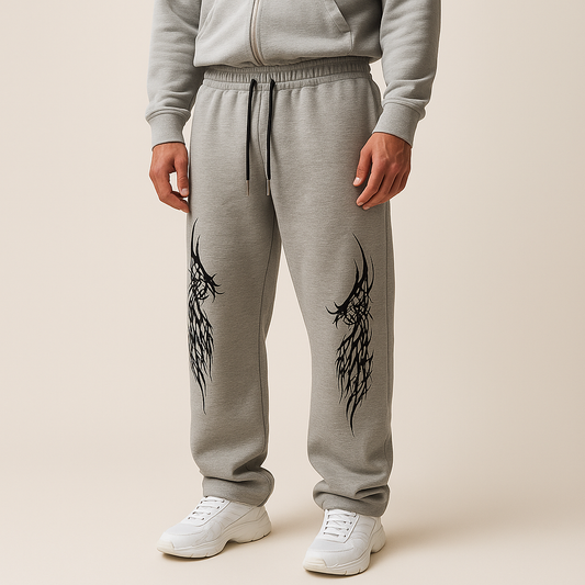 Luxury Streetwear Loose Fit Side-Print Sweatpants