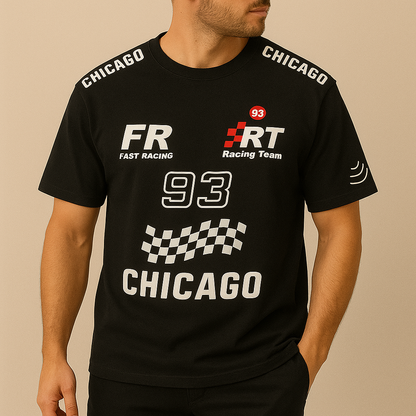Motorsport Print Crew Tee – Men’s Street Racer